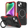 Sliding Camshield Magsafe Holder TPU Hybrid PC Phone Case for iPhone 14 - Black Red