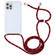 Transparent Acrylic Airbag Shockproof Phone Protective Case with Lanyard for iPhone 14 - Red Black