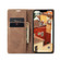 CaseMe-013 Multifunctional Retro Frosted Leather Phone Case for iPhone 14 - Brown