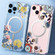 Flower Frosted MagSafe Phone Case for iPhone 14 - Moire Flower