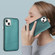 Leather Texture Full Coverage Phone Case for iPhone 14 - Green