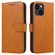 Calf Texture Buckle Flip Leather Phone Case for iPhone 14 - Khaki