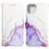 Marble Pattern Flip Leather Phone Case for iPhone 14 - White Purple LS006