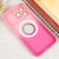 Gradient Silicone Shockproof Magsafe Phone Case with Lens Film for iPhone 14 - Pink Rose