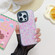 Noctilucent Light Drip Glue Shockproof Phone Case for iPhone 14 - Pink