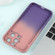 Gradient Starry Silicone Phone Case with Lens Film for iPhone 14 - Pink Purple