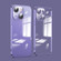 Dustproof Glass Lens Protection Electroplating Phone Case for iPhone 14 - Purple