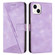 Dream Triangle Leather Phone Case with Lanyard for iPhone 14 - Purple