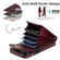 Rhombic Texture Card Bag Phone Case with Long Lanyard for iPhone 14 - Wine Red