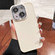 Electroplated Lens Frame Phone Case with Lens Film for iPhone 14 - White