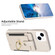 / 13 BF27 Metal Ring Card Bag Holder Phone Case for iPhone 14 - Beige