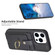 BF27 Metal Ring Card Bag Holder Phone Case for iPhone 14 Pro Max - Black