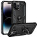 Shockproof TPU + PC Ring Holder Phone Case for iPhone 14 Pro Max - Black