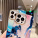 Colorful Crystal Ripple TPU Phone Case for iPhone 14 Pro Max - White Black