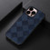 Weave Plaid PU Phone Case for iPhone 14 Pro Max - Blue