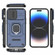 Sliding Camshield TPU + PC Shockproof Phone Case with Holder for iPhone 14 Pro Max - Blue