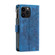 Multi-Card Totem Zipper Leather Phone Case for iPhone 14 Pro Max - Blue