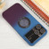 Gradient Silicone Shockproof Magsafe Phone Case with Lens Film for iPhone 14 Pro Max - Blue Red