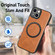Solid Color Leather Skin Back Cover Phone Case for iPhone 14 Pro Max - Brown