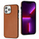 Leather Texture Full Coverage Phone Case for iPhone 14 Pro Max - Brown