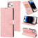 Fantasy Classic Skin-feel Calfskin Texture Leather Case for iPhone 14 Pro Max - Rose Gold