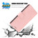 Fantasy Classic Skin-feel Calfskin Texture Leather Case for iPhone 14 Pro Max - Rose Gold