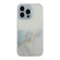 Hollow Marble Pattern TPU Straight Edge Fine Hole Protective Case Pro Max for iPhone 14 Pro Max - Grey