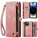 CaseMe 008 Detachable Multifunctional Leather Phone Case for iPhone 14 Pro Max - Pink