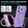Sliding Camshield Magsafe Holder TPU Hybrid PC Phone Case for iPhone 14 Pro Max - Pink Purple