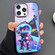 Engraved Colorful Astronaut Phone Case for iPhone 14 Pro Max - Small Purple