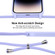 Crossbody Lanyard Liquid Silicone Case for iPhone 14 Pro Max - Light Purple