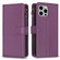 9 Card Slots Zipper Wallet Leather Flip Phone Case for iPhone 14 Pro Max - Dark Purple