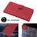 Rhombic Texture Leather Phone Case with Lanyard for iPhone 14 Pro Max - Red
