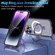 Metal Eyes Series MagSafe Magnetic Holder Phone Case for iPhone 14 Pro Max - Silver