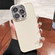 Electroplated Lens Frame Phone Case with Lens Film for iPhone 14 Pro Max - White