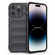 Magic Shield TPU + Flannel Phone Case for iPhone 14 Pro Max - Dark Grey