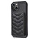 BF26 Wave Pattern Card Bag Holder Phone Case for iPhone 14 Plus - Black