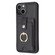 BF27 Metal Ring Card Bag Holder Phone Case for iPhone 14 Plus - Black