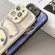 Liquid Silicone Oil Painting Rabbit Phone Case for iPhone 14 Plus - Black Blue Grey