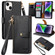 Love Zipper Lanyard Leather Phone Case for iPhone 14 Plus - Black