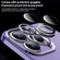 Frosted Metal Material Phone Case with Lens Protection for iPhone 14 Plus - Dark Blue