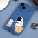 Astronaut Pattern Frosted TPU Phone Case for iPhone 14 Plus - Blue