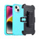3 in 1 PC + TPU Sliding Sleeve Phone Case for iPhone 14 Plus - Blue+Sky Blue