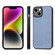 Carbon Fiber Texture Leather Back Cover Phone Case for iPhone 14 Plus - Blue