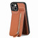 Carbon Fiber Vertical Flip Zipper Phone Case for iPhone 14 Plus - Brown