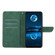 Stitching Embossed Leather Phone Case for iPhone 14 Plus - Green