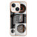 Electroplating Marble Dual-side IMD Phone Case for iPhone 14 Plus - Retro Radio