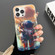 Dual-side IMD Astronaut Frosted Phone Case for iPhone 14 Plus - Gradient Orange