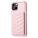 BF26 Wave Pattern Card Bag Holder Phone Case for iPhone 14 Plus - Pink