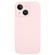 Pure Color Liquid Silicone Fine Pore Phone Case for iPhone 14 Plus - Grey Pink